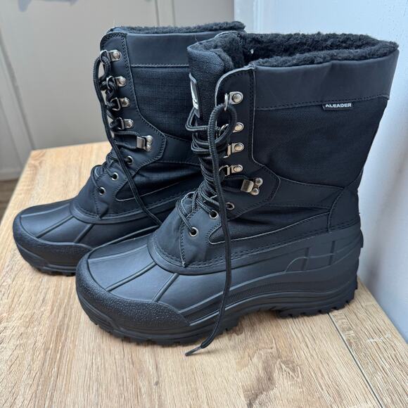 Aleader Black Winter Water Resistant 3M Thinsulate Insulation Mens Size 9 Boots main image 2